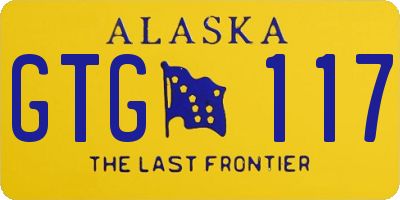 AK license plate GTG117