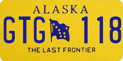 AK license plate GTG118