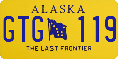 AK license plate GTG119