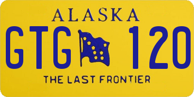 AK license plate GTG120