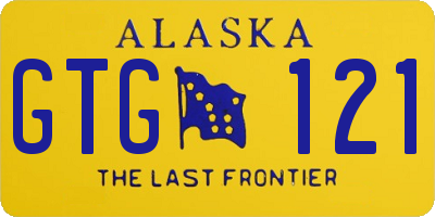 AK license plate GTG121