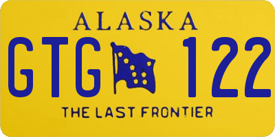 AK license plate GTG122