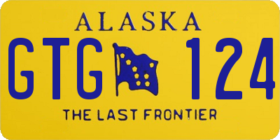 AK license plate GTG124