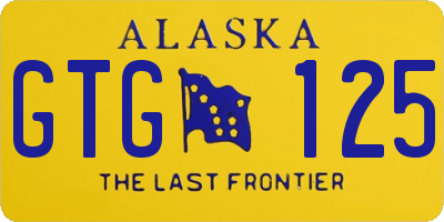 AK license plate GTG125