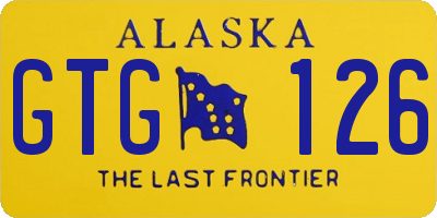 AK license plate GTG126