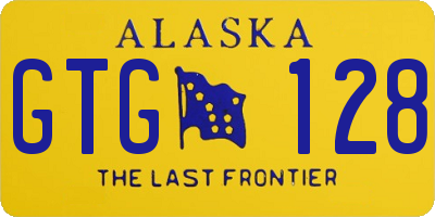 AK license plate GTG128