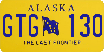 AK license plate GTG130