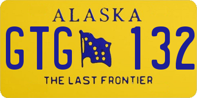 AK license plate GTG132