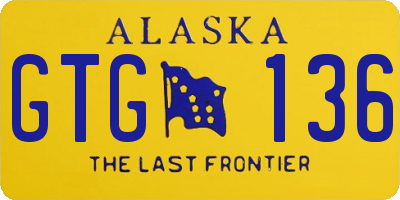 AK license plate GTG136