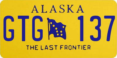 AK license plate GTG137