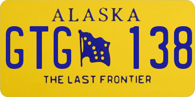 AK license plate GTG138