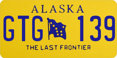 AK license plate GTG139