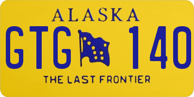 AK license plate GTG140