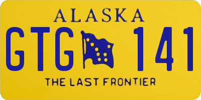 AK license plate GTG141