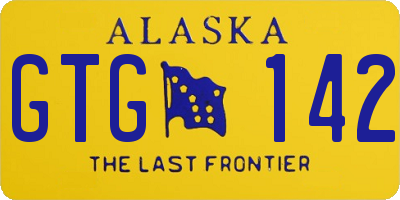 AK license plate GTG142