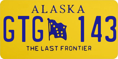 AK license plate GTG143