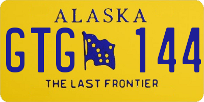 AK license plate GTG144