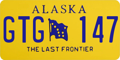 AK license plate GTG147