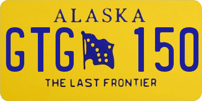 AK license plate GTG150