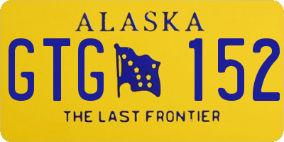 AK license plate GTG152