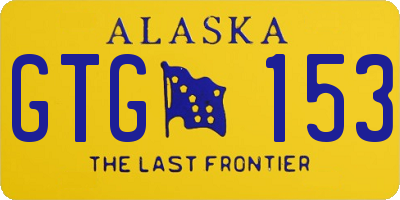 AK license plate GTG153