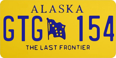 AK license plate GTG154