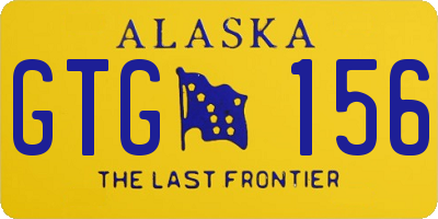 AK license plate GTG156