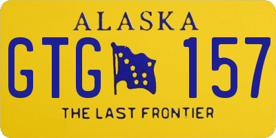 AK license plate GTG157