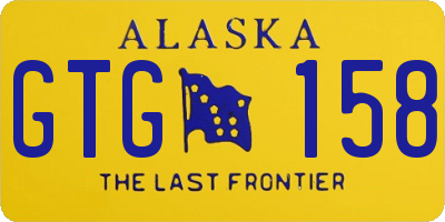 AK license plate GTG158