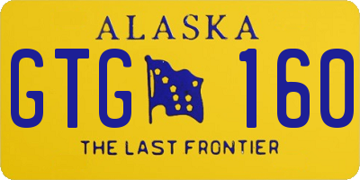 AK license plate GTG160