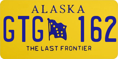 AK license plate GTG162