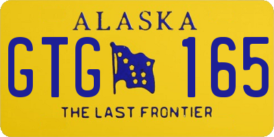 AK license plate GTG165