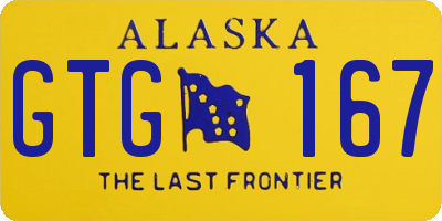 AK license plate GTG167