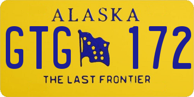 AK license plate GTG172