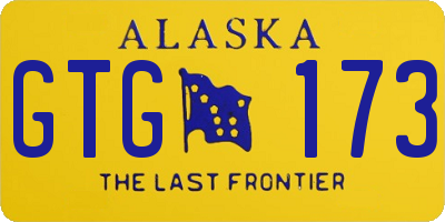 AK license plate GTG173