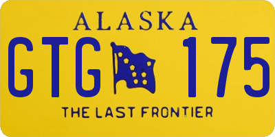 AK license plate GTG175