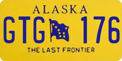 AK license plate GTG176