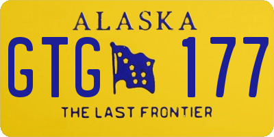 AK license plate GTG177