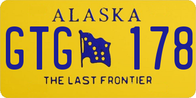 AK license plate GTG178