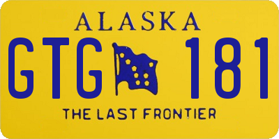 AK license plate GTG181