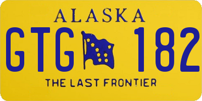 AK license plate GTG182