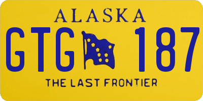 AK license plate GTG187