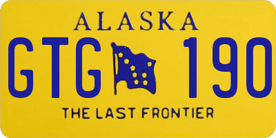 AK license plate GTG190