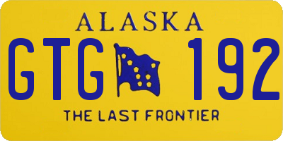 AK license plate GTG192