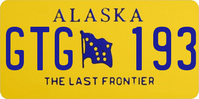 AK license plate GTG193