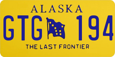 AK license plate GTG194