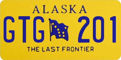 AK license plate GTG201