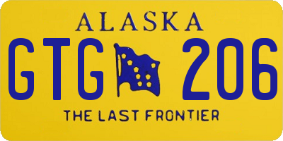 AK license plate GTG206