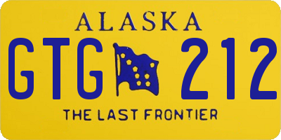 AK license plate GTG212