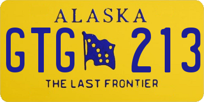 AK license plate GTG213